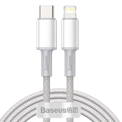 Kabel przewód do iPhone USB-C - Lightning szybkie ładowanie 20W 2m - biały