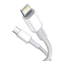 Kabel przewód do iPhone USB-C - Lightning szybkie ładowanie 20W 2m - biały