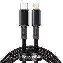 Kabel przewód do iPhone USB-C - Lightning szybkie ładowanie 20W 2m - czarny