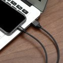 Kabel przewód w materiałowym oplocie USB - iPhone Lightning 1.8m - czarny