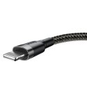 Wytrzymały kabel przewód w oplocie USB do iPhone Lightning QC3 2m - czarny