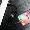 Wytrzymały kabel przewód w oplocie USB do iPhone Lightning QC3 2m - czarny