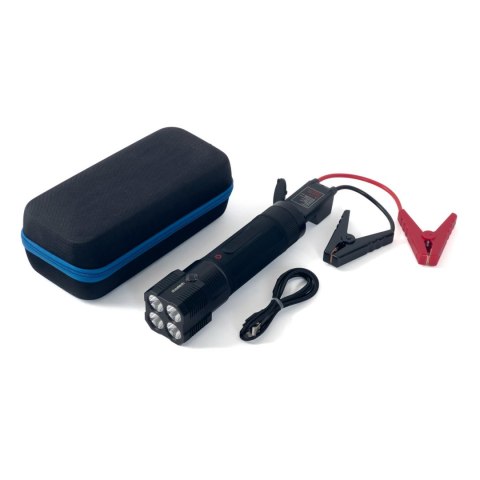 3w1 Rozruch auta Jump Starter + powerbank 8000mAh + latarka LED - czarny