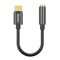 Adapter do słuchawek przejściówka L54 z USB-C na gniazdo audio jack 3.5mm DAC czarny