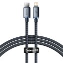 Kabel przewód USB - Lightning do szybkiego ładowania i transferu danych 1.2m czarny