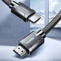 Kabel przewód HDMI 2.1 8K 4K 3D 48Gbps HDR VRR QMS ALLM eARC QFT 2m szary