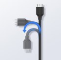 Kabel przewod USB-C - micro USB-B SuperSpeed 3.0 1m czarny