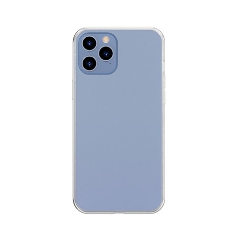 Sztywne etui z elastyczną ramką do iPhone 12 Pro Max Frosted Glass Case biały