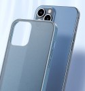 Sztywne etui z elastyczną ramką do iPhone 12 Pro Max Frosted Glass Case biały