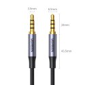 Kabel przewód audio AUX mini jack 3.5mm męski 2m czarny