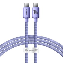 Kabel przewód do szybkiego ładowania i transferu danych USB - USB-C 100W 1.2m fioletowy