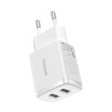 Mała ładowarka sieciowa Compact 2x USB 10.5W biały