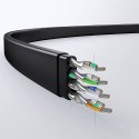 Płaski kabel sieciowy patchcord LAN RJ45 Ethernet Cat. 6 15m czarny