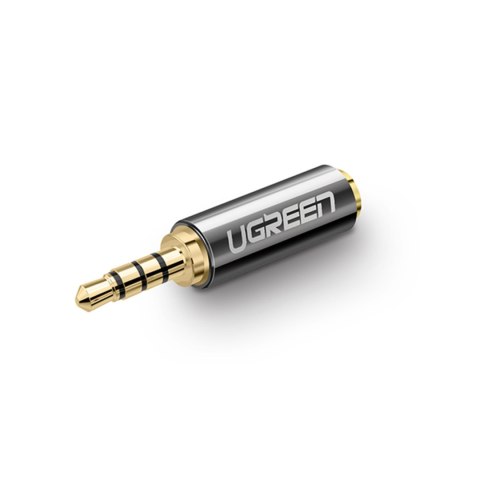 Przejściówka wtyczka Adapter audio jack 2.5mm męski do jack 3.5mm żeński czarny