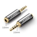 Przejściówka wtyczka Adapter audio jack 2.5mm męski do jack 3.5mm żeński czarny