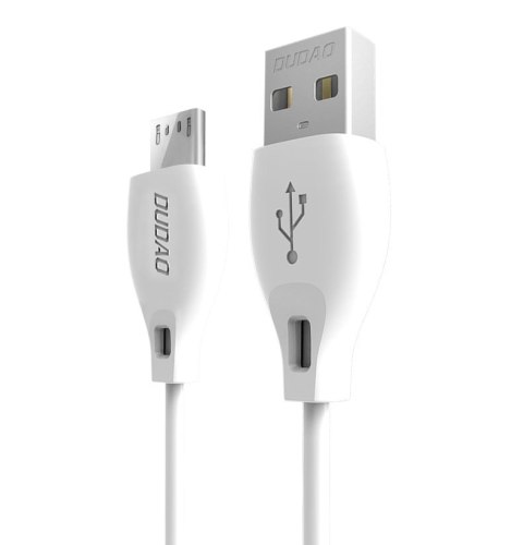 Przewód kabel USB - micro USB 2.4A 1m biały