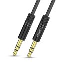 Rozciągliwy kabel przewód audio AUX mini jack 3.5mm sprężynka 150cm biały