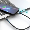 Kabel przewód płaski krótki do iPhone USB-C - Lightning L10P PD 20W 23cm czarny