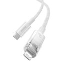 Kabel przewód w oplocie do iPhone Explorer Series USB-C - Lightning 20W 2m biały