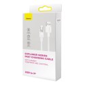 Kabel przewód w oplocie do iPhone Explorer Series USB - Lightning 2.4A 2m biały