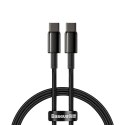 Kabel przewód USB-C szybkie ładowanie Power Delivery PD QC 100W 5A 1m czarny