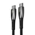 Wytrzymały elastyczny kabel do szybkiego ładowania USB-C 100W 1m czarny