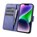 2w1 etui skórzany pokrowiec z klapką iPhone 14 Anti-RFID Wallet Case jasnofioletowy