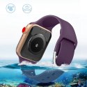 Silikonowy pasek do zegarka Apple Watch 2-9/SE 38/40/41mm Silicone Strap APS fioletowy