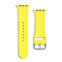 Silikonowy pasek do zegarka Apple Watch 2-9/SE 38/40/41mm Silicone Strap APS żółty