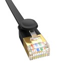 Szybki cienki kabel sieciowy RJ45 cat. 7 10Gbps 0.5m czarny