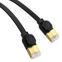 Szybki cienki kabel sieciowy RJ45 cat. 7 10Gbps 0.5m czarny