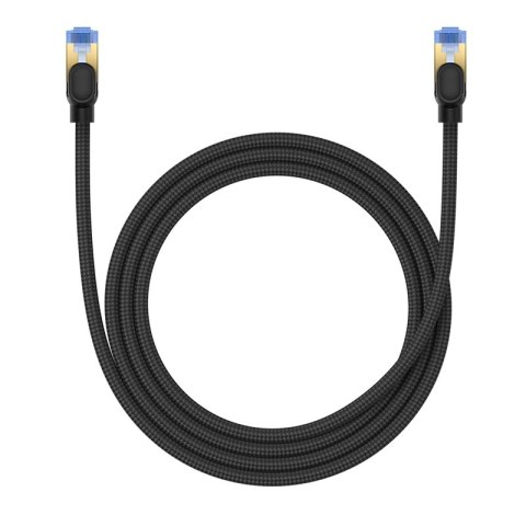 Szybki kabel sieciowy LAN RJ45 cat.7 10Gbps plecionka 1.5m czarny