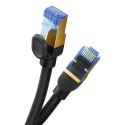 Szybki kabel sieciowy LAN RJ45 cat.7 10Gbps plecionka 20m czarny