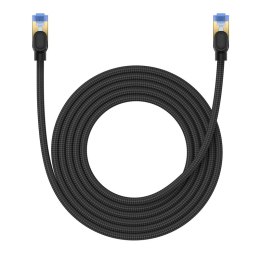 Szybki kabel sieciowy LAN RJ45 cat.7 10Gbps plecionka 3m czarny