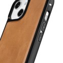 Etui pokryte naturalną skórą do iPhone 14 Leather Oil Wax jasny brąz