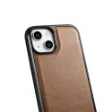 Etui pokryte naturalną skórą do iPhone 14 Leather Oil Wax jasny brąz