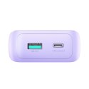 Mini powerbank 20000mAh z wbudowanymi kablami JR-PBC07 30W jasno fioletowy