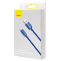 Kabel przewód iPhone do szybkiego ładowania i transferu danych USB - Lightning 2.4A 2m niebieski