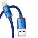 Kabel przewód iPhone do szybkiego ładowania i transferu danych USB - Lightning 2.4A 2m niebieski