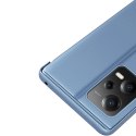 Błyszczące etui z klapką do Xiaomi Redmi Note 12 5G / Poco X5 Pro 5G Clear View Case niebieski