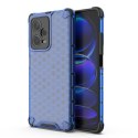 Etui pancerny hybrydowy pokrowiec do Xiaomi Redmi Note 12 Pro+ Honeycomb niebieski