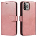 Pokrowiec etui z klapką i portfelem do Xiaomi Redmi Note 12 Magnet Case różowe