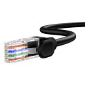 Kabel przewód sieciowy Ethernet Cat 5 RJ-45 1000Mb/s skrętka 0.5m czarny