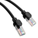 Kabel przewód sieciowy Ethernet Cat 5 RJ-45 1000Mb/s skrętka 2m czarny