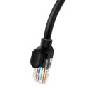 Kabel przewód sieciowy Ethernet Cat 5 RJ-45 1000Mb/s skrętka 3m czarny