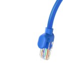 Kabel przewód sieciowy Ethernet Cat 6 RJ-45 1000Mb/s skrętka 0.5m niebieski