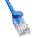 Kabel przewód sieciowy Ethernet Cat 6 RJ-45 1000Mb/s skrętka 1m niebieski