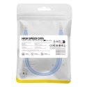 Kabel przewód sieciowy Ethernet Cat 6 RJ-45 1000Mb/s skrętka 1m niebieski