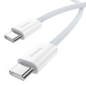 Kabel przewód USB-C 30W PD 480Mb/s Superior Series ll 1m biały