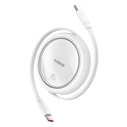 Kabel przewód wysuwany zwijany USB-C 100W Free2Draw Mini 1m biały